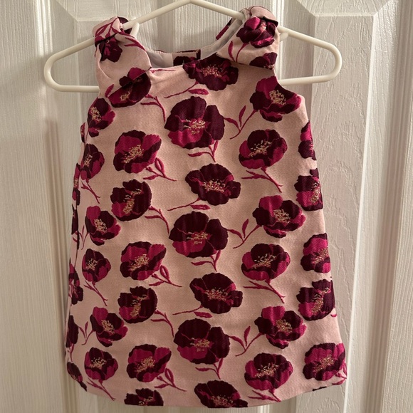 Janie and Jack Other - Janie and Jack Pink Floral Dress with Bows 6-12 months NWT